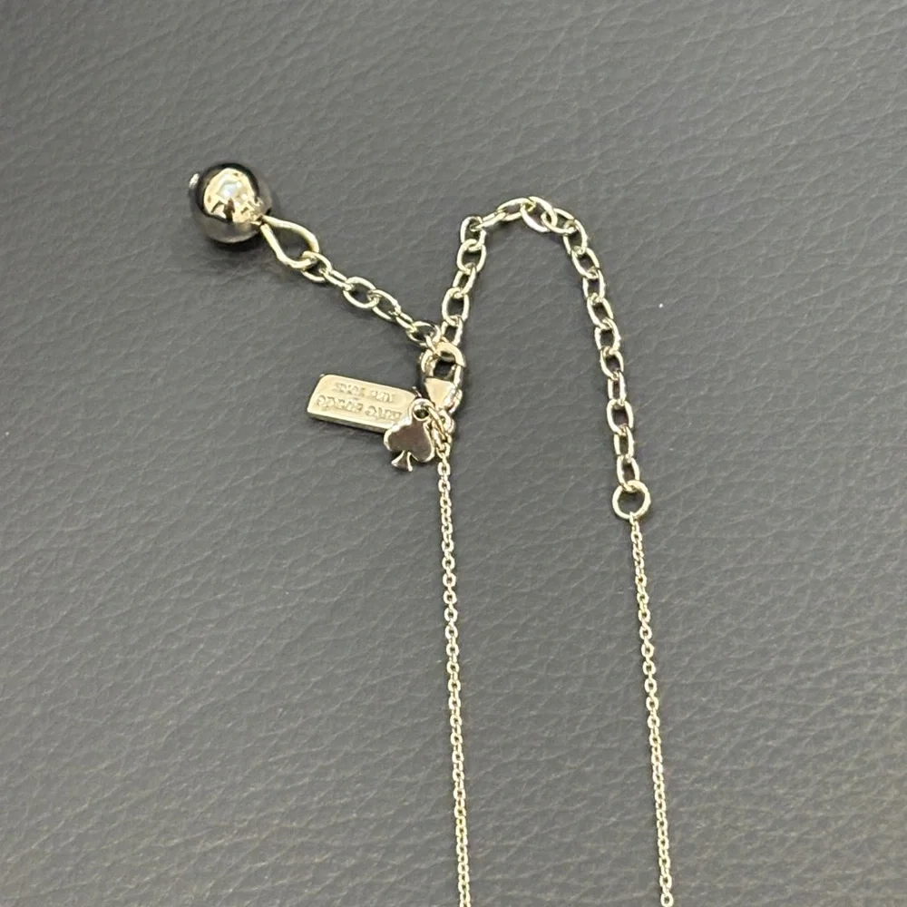 Kate Spade New York Say Yes Mrs. Necklace in Silver Bridal Newlywed Wife
